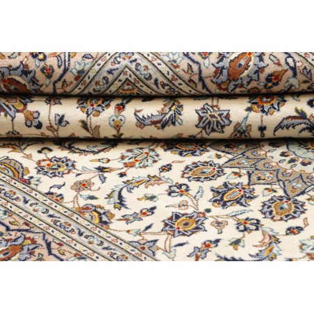 Tappeto Kashan Persia beige grigio 197x305