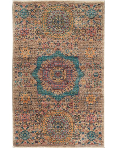 Tappeto Mamlouk Pakistan bianco marrone 81x125