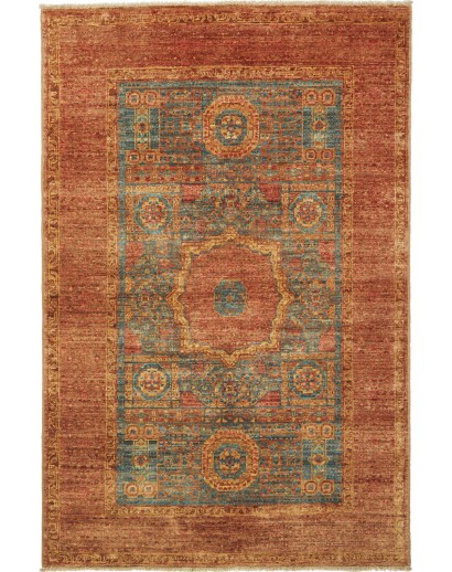 Tappeto Mamlouk Pakistan marrone arancione 99x149