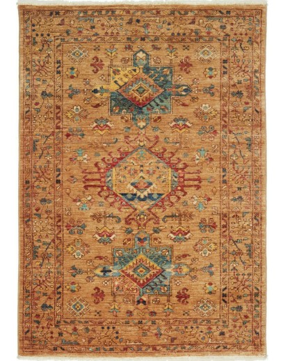 Tappeto Tribal Pakistan arancione bianco 100x143