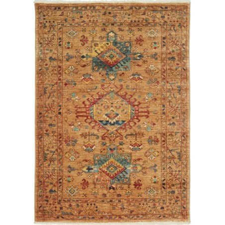 Tappeto Tribal Pakistan arancione bianco 100x143