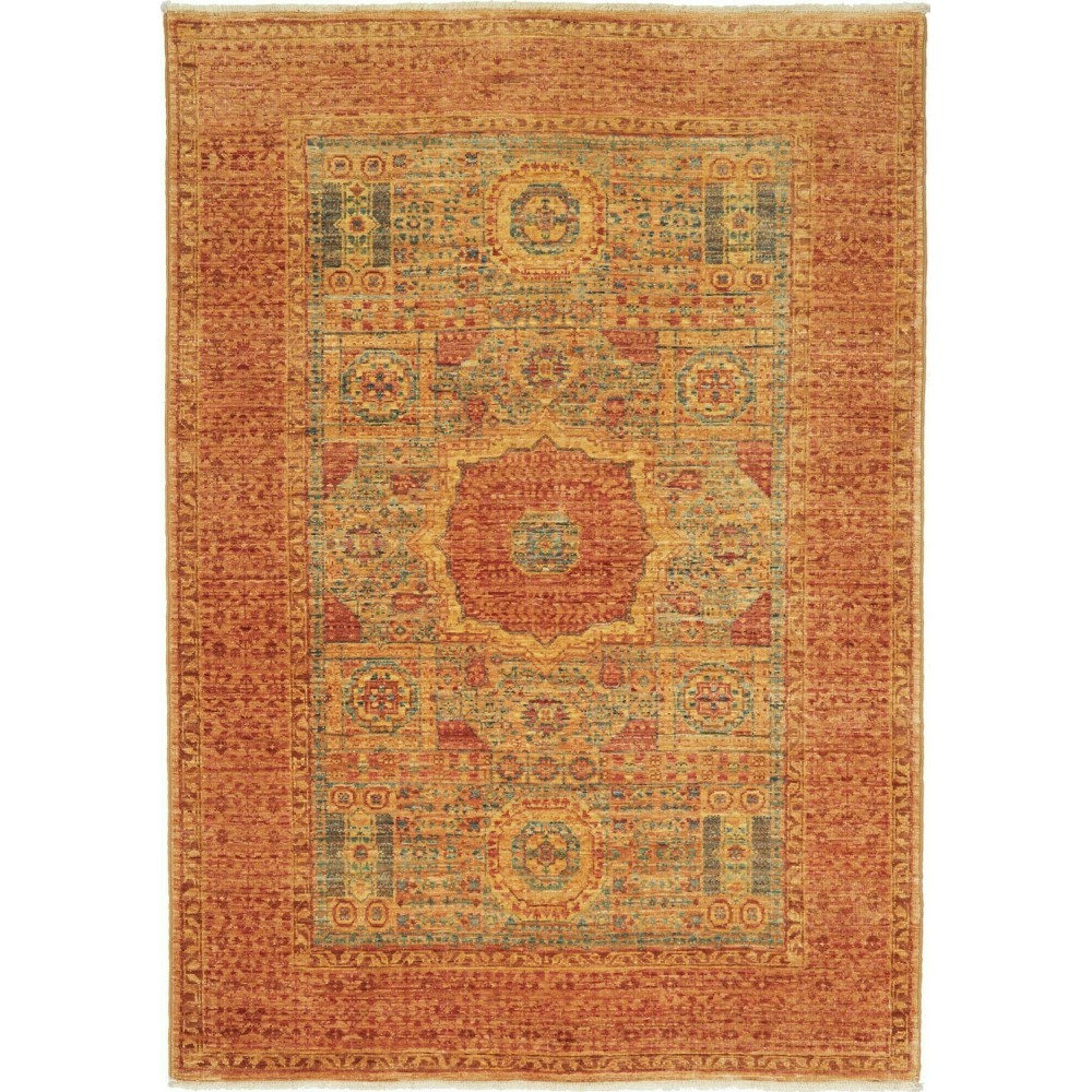 Tappeto Mamlouk Pakistan arancione 101x145 Tappeto Mamlouk Pakistan arancione 101x145