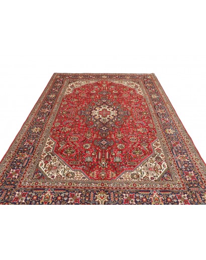 Tappeto Tabriz Persia marrone giallo 198x293