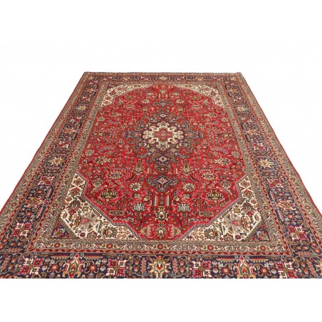 Tappeto Tabriz Persia marrone giallo 198x293