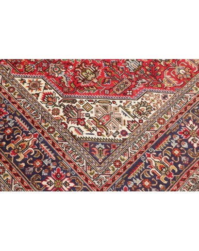 Tappeto Tabriz Persia marrone giallo 198x293