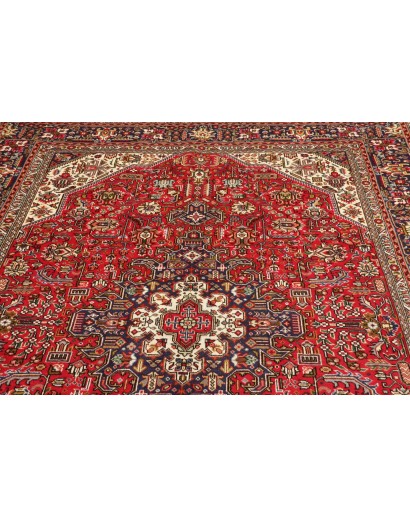 Tappeto Tabriz Persia marrone giallo 198x293