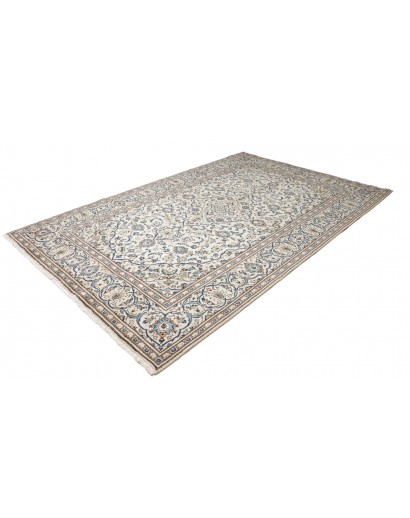 Tappeto Kashan Persia bianco azzurro 196x300