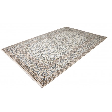 Tappeto Kashan Persia bianco azzurro 196x300
