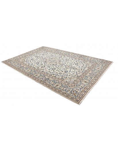 Tappeto Kashan Persia bianco azzurro 196x300