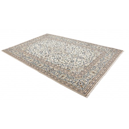 Tappeto Kashan Persia bianco azzurro 196x300