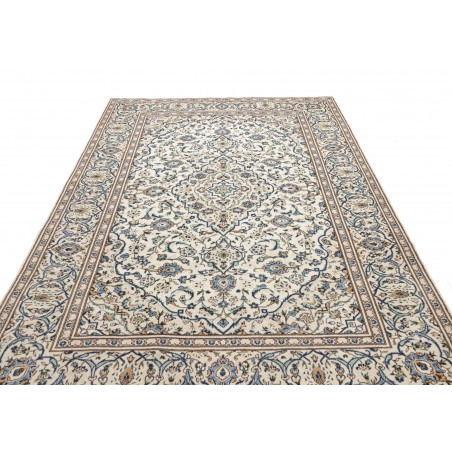 Tappeto Kashan Persia bianco azzurro 196x300
