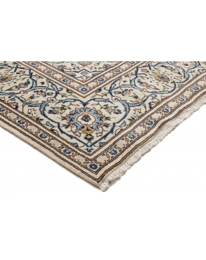 Tappeto Kashan Persia bianco azzurro 196x300
