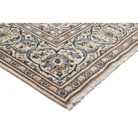 Tappeto Kashan Persia bianco azzurro 196x300