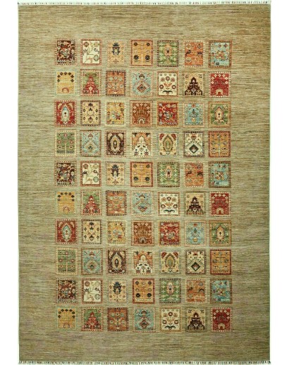 Tappeto Bakhteari Pakistan marrone bianco 241x339