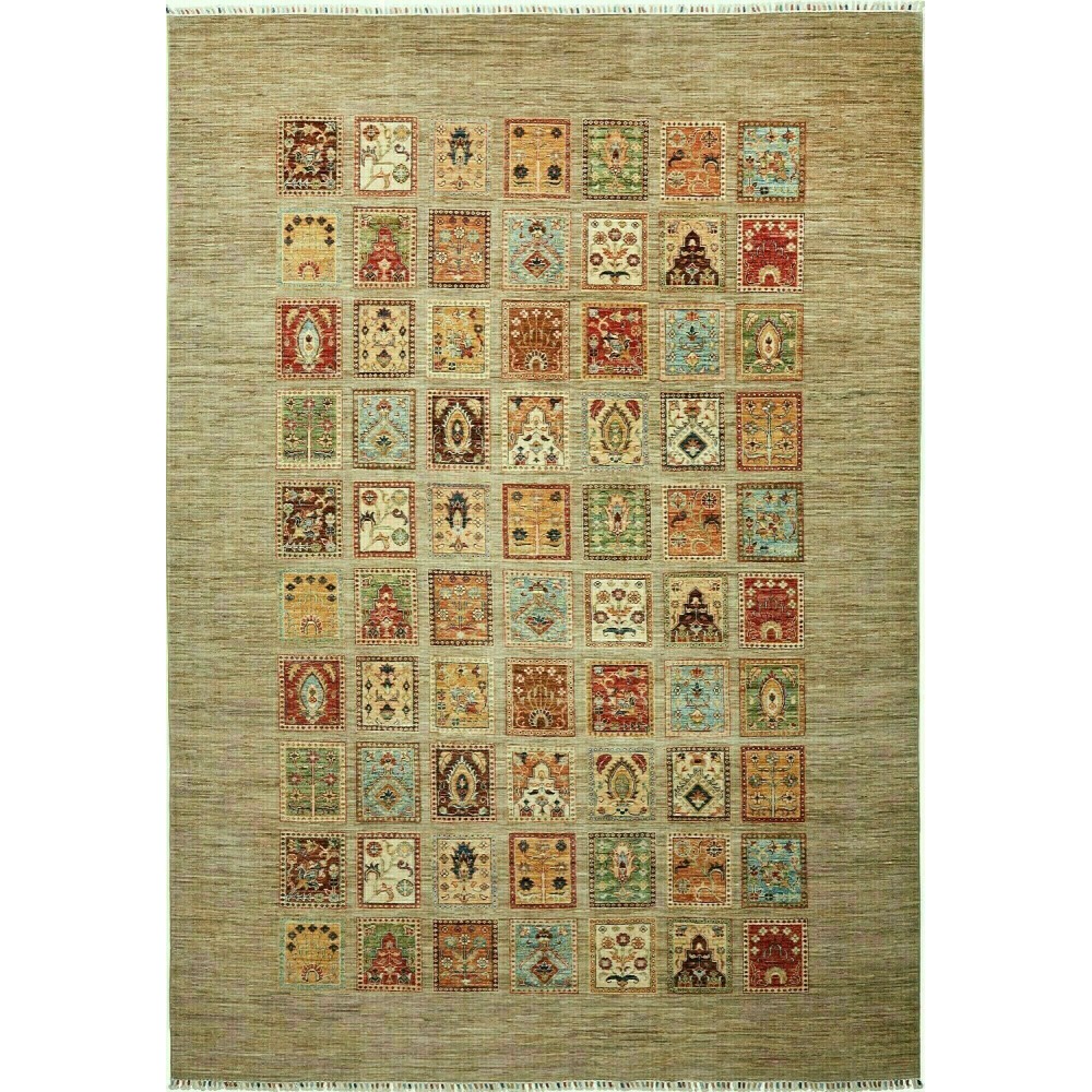 Tappeto Bakhteari Pakistan marrone bianco 241x339 Tappeto Bakhteari Pakistan marrone bianco 241x339