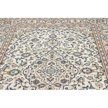 Tappeto Kashan Persia bianco azzurro 196x300