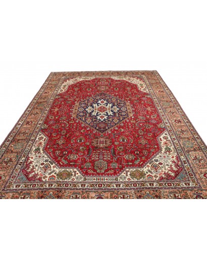 Tappeto Tabriz Persia marrone giallo 252x350
