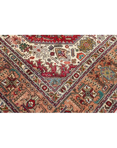 Tappeto Tabriz Persia marrone giallo 252x350