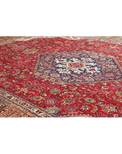 Tappeto Tabriz Persia marrone giallo 252x350