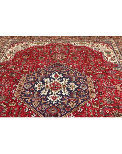 Tappeto Tabriz Persia marrone giallo 252x350