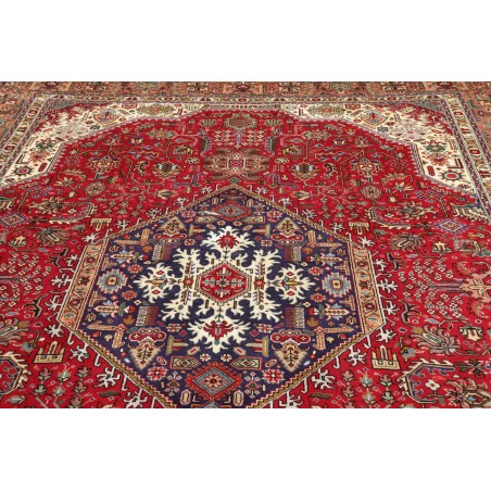 Tappeto Tabriz Persia marrone giallo 252x350