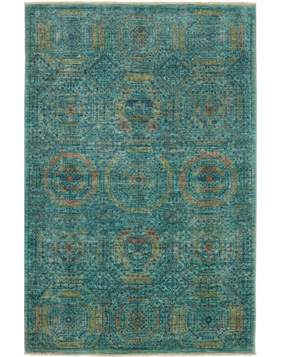 Tappeto Mamlouk Pakistan azzurro beige 124x187