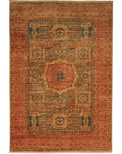 Tappeto Mamlouk Pakistan marrone giallo 99x146