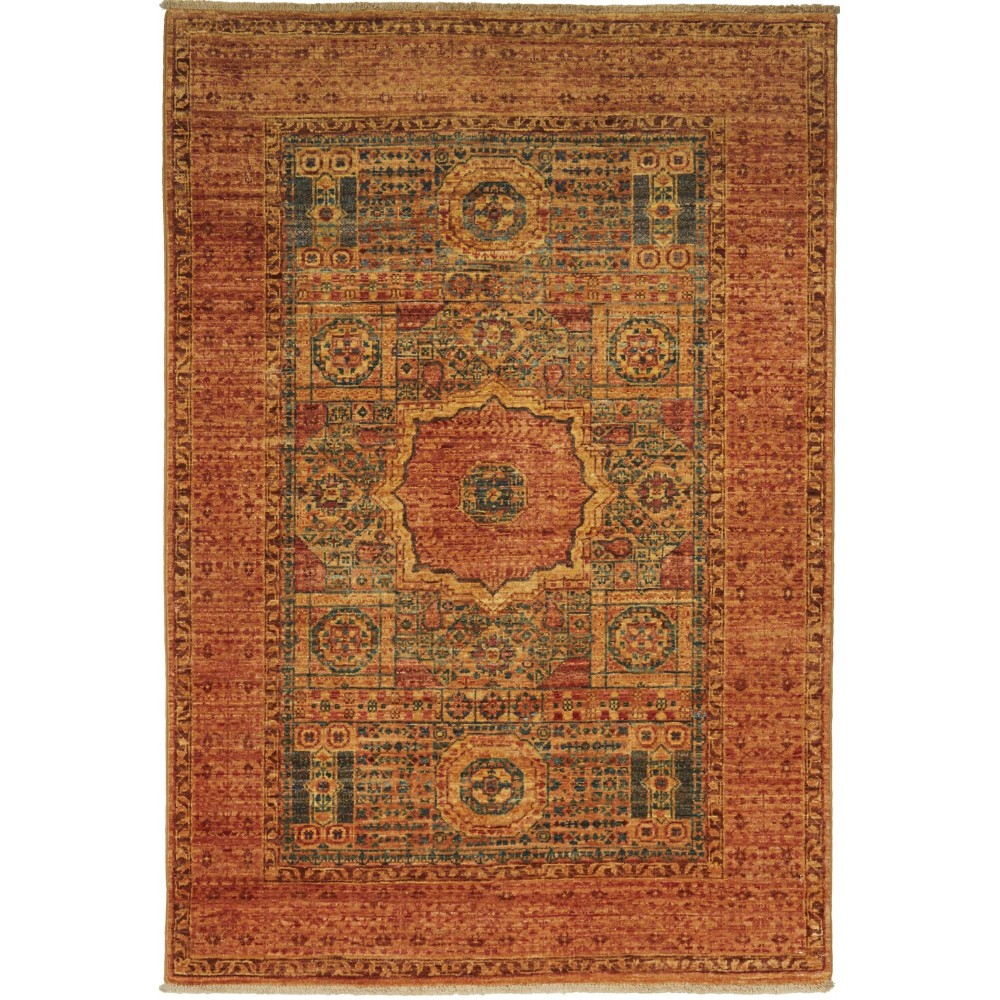 Tappeto Mamlouk Pakistan marrone giallo 99x146 Tappeto Mamlouk Pakistan marrone giallo 99x146