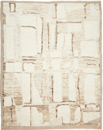 Tappeto Gabbeh Marrakech Pakistan bianco marrone 233x300