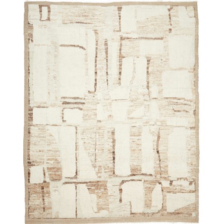 Tappeto Gabbeh Marrakech Pakistan bianco marrone 233x300