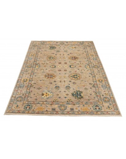 Tappeto Malka Pakistan marrone verde 148x196