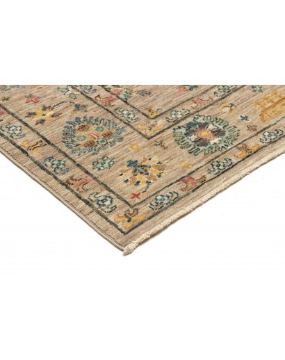 Tappeto Malka Pakistan marrone verde 148x196