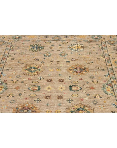 Tappeto Malka Pakistan marrone verde 148x196