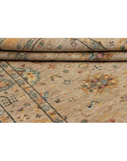 Tappeto Malka Pakistan marrone verde 148x196