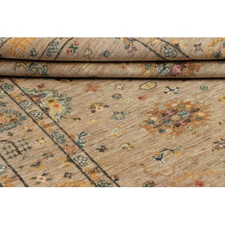 Tappeto Malka Pakistan marrone verde 148x196