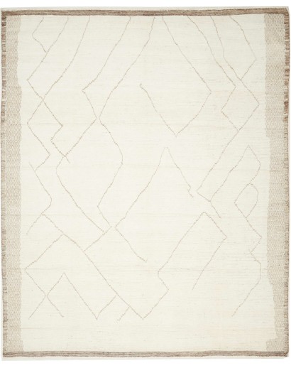 Tappeto Gabbeh Marrakech Pakistan beige bianco 244x293