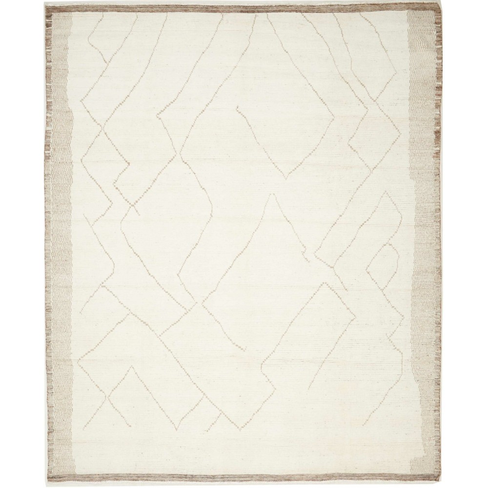 Tappeto Gabbeh Marrakech Pakistan beige bianco 244x293 Tappeto Gabbeh Marrakech Pakistan beige bianco 244x293