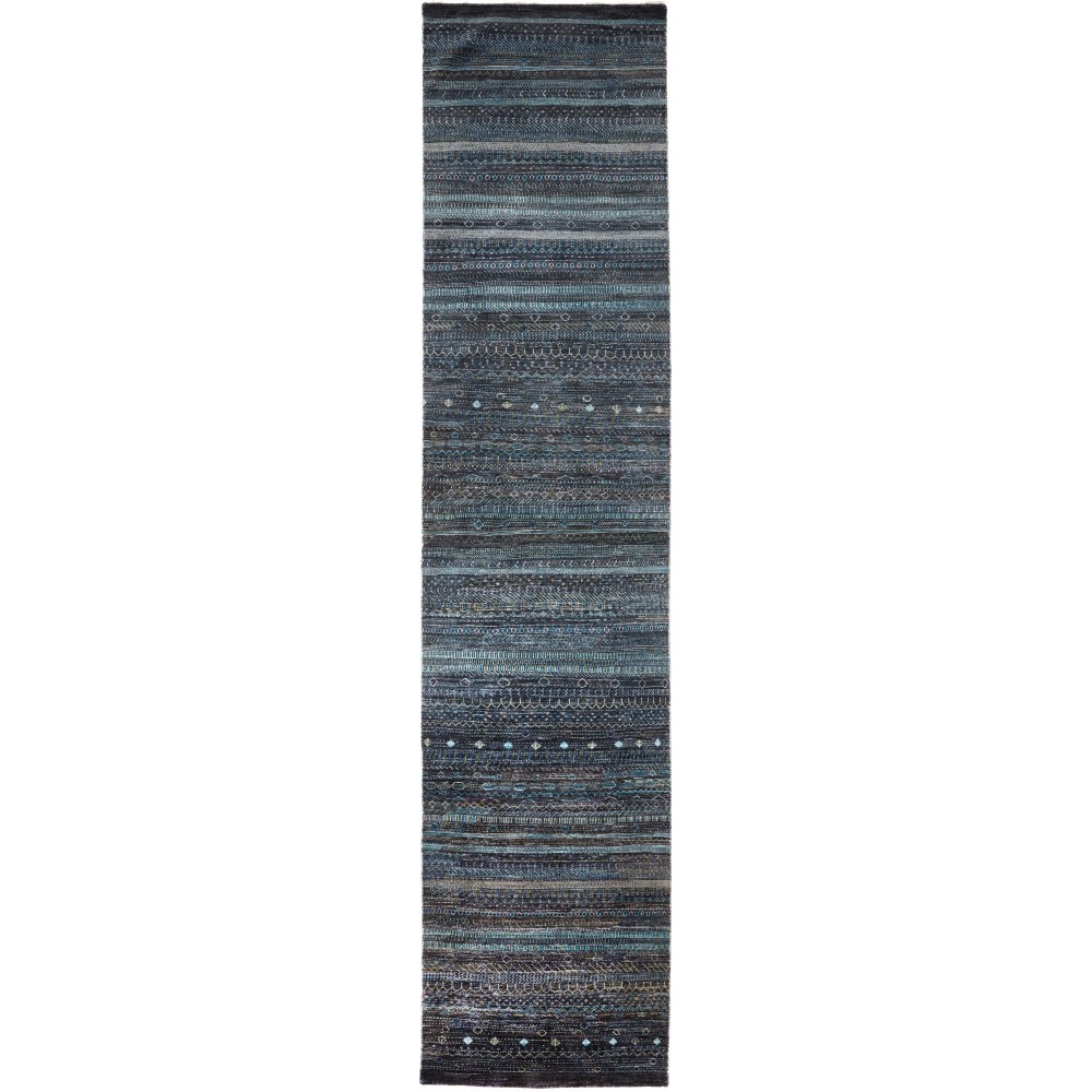 Tappeto Royal Gabbeh Pakistan grigio 90x430 Tappeto Royal Gabbeh Pakistan grigio 90x430