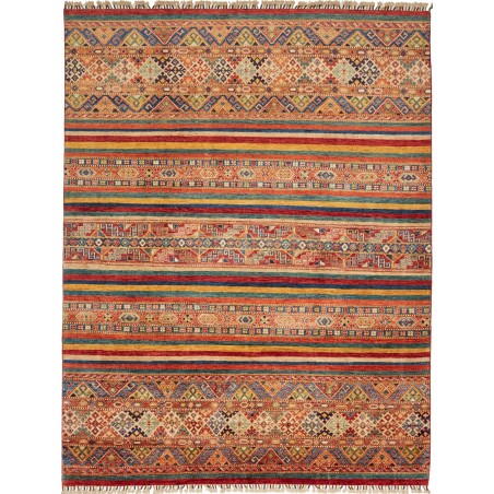 Tappeto Tribal Pakistan arancione grigio 252x294