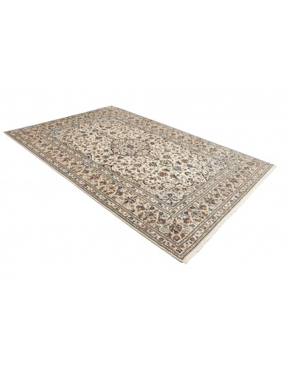 Tappeto Kashan Persia beige grigio 197x300