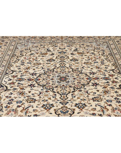Tappeto Kashan Persia beige grigio 197x300