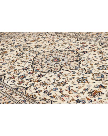 Tappeto Kashan Persia beige grigio 197x300