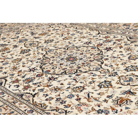 Tappeto Kashan Persia beige grigio 197x300