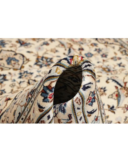 Tappeto Kashan Persia beige grigio 197x300