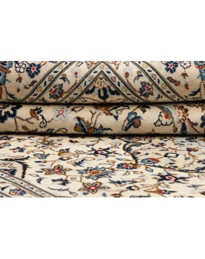 Tappeto Kashan Persia beige grigio 197x300