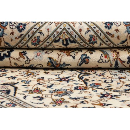 Tappeto Kashan Persia beige grigio 197x300