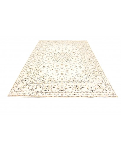 Tappeto Kashan Persia bianco verde 200x307
