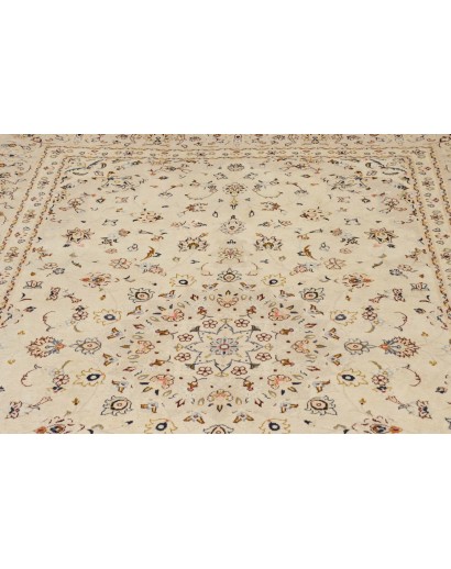 Tappeto Kashan Persia bianco verde 200x307