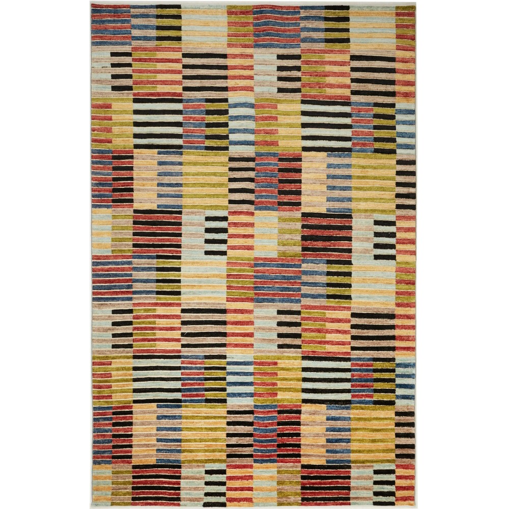 Tappeto Barjesta Pakistan marrone blu 195x304 Tappeto Barjesta Pakistan marrone blu 195x304