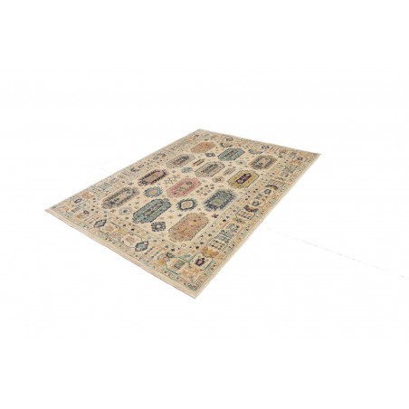 Tappeto Tribal Pakistan marrone giallo 147x201